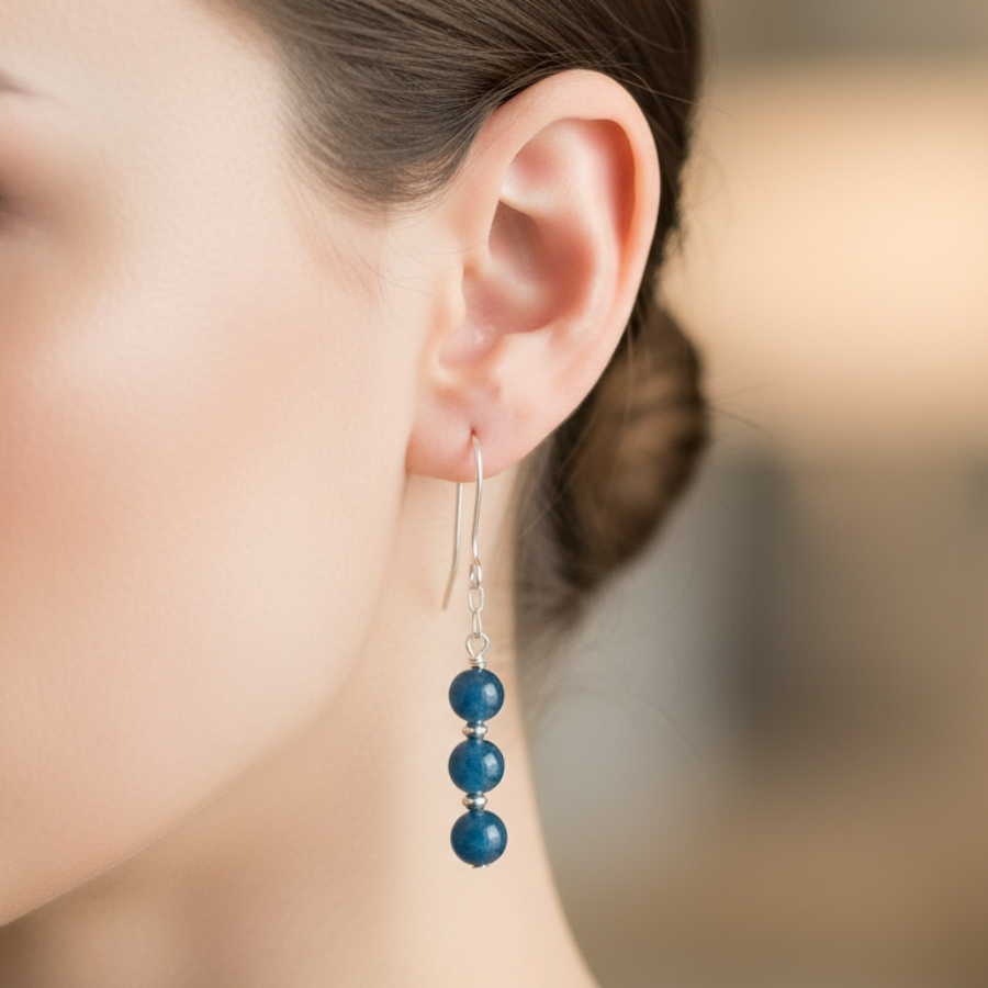 Close-up shoot of the Mist Earrings