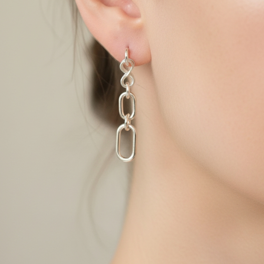Close-up shoot of the Tendril Earrings