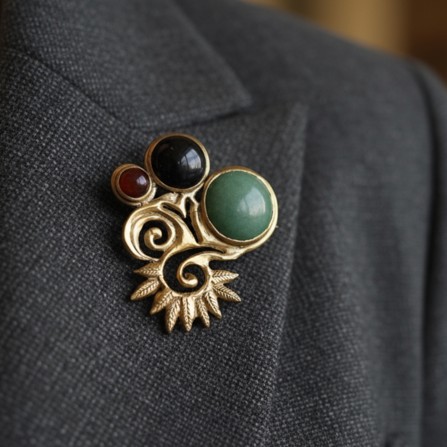 Close-up shoot of the Bouquet Brooch