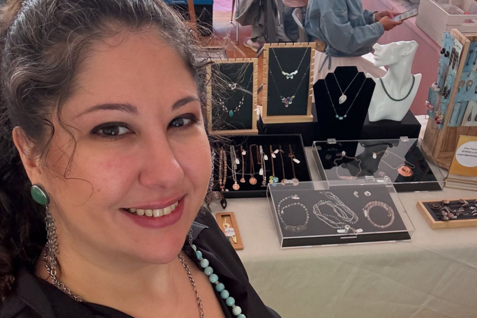 Hedieh shows her jewelry collection.