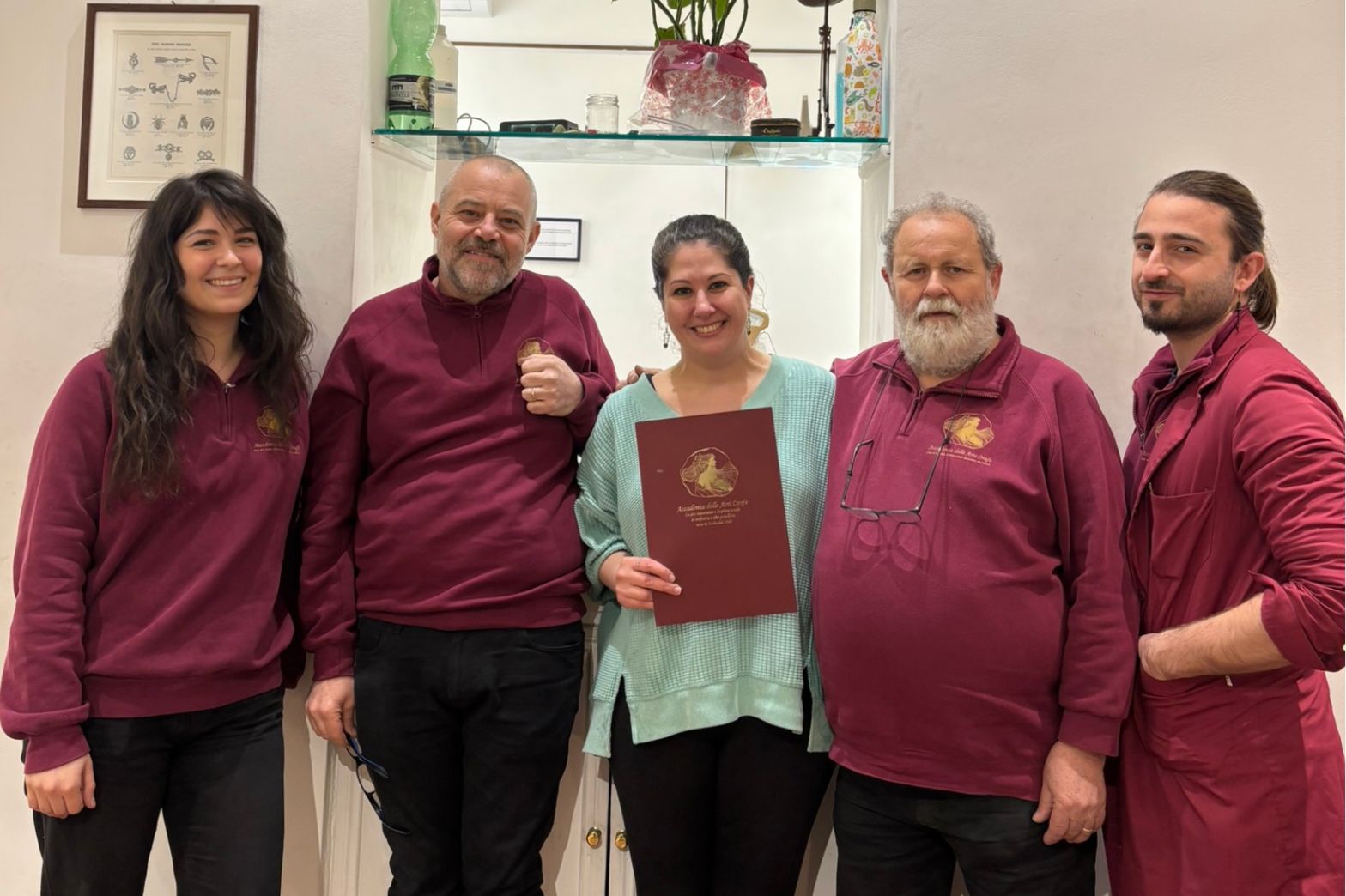 Hedieh receives her diploma in Rome.